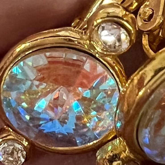 AB Crystal Earrings Made w/ Swarovski Crystal - Picture 4 of 7